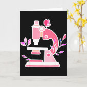 Carte Lab Science Floral Microscope Biologist Science Va (Fleur jaune)