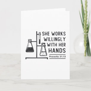 Carte Lab Tech Elle travaille sans relâche Technicien de