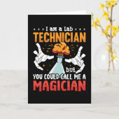 Carte Lab Tech I Am A Lab Technicien Laboratoire Science (Fleur jaune)