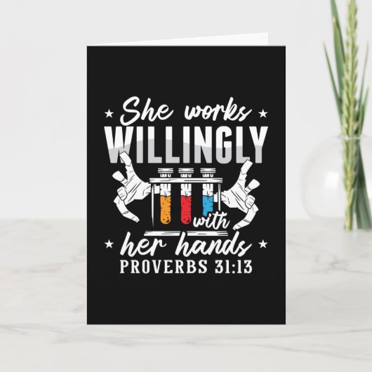 Carte Lab Tech She Works Willingly Laboratory Technician (Devant)