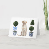 Carte Lab - Yellow Lab Aquarelle Chien Chien Chien Chien (Devant)