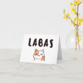 Carte Labas, salutation lituanienne (Fleur jaune)