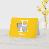 Carte L'ABC de Dr Seuss : Lettre E - Blanc | Ajoutez vot (Fleur jaune)
