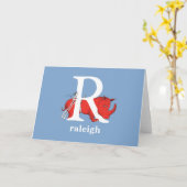 Carte L'ABC de Dr Seuss : Lettre R - Blanc | Ajoutez vot (Fleur jaune)