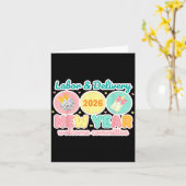 Carte Labor &amp; Delivery 2026 New Year Welcome Committ (Fleur jaune)