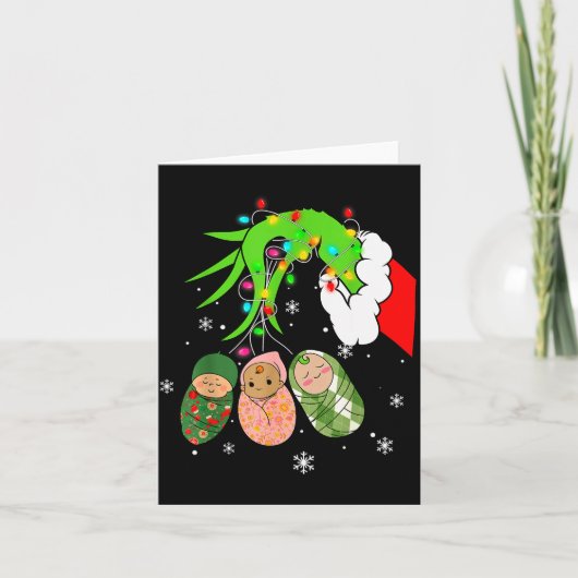 Carte Labor And Delivery Nurse Christmas Lights Snowflak (Devant)