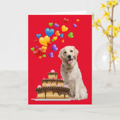 Carte Laboratoire Jaune Et Gâteau Joyeux Anniversaire (Fleur jaune)