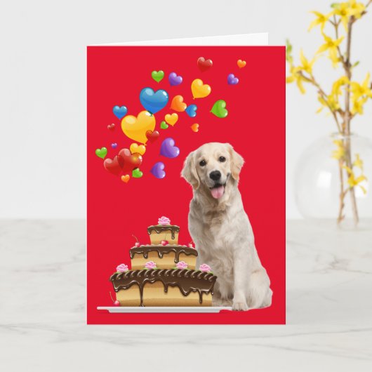 Carte Laboratoire Jaune Et Gâteau Joyeux Anniversaire (Fleur jaune)