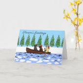 Carte Laboratoires de canoë de Noël (Fleur jaune)