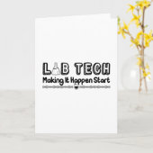 Carte Laboratory Technician Lab Tech Making It (Fleur jaune)