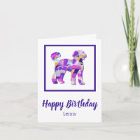 Labradoodé Chien Silhouette Purple PY&B Anniversai