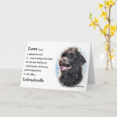 Carte Labradoodle Cadfts (Fleur jaune)