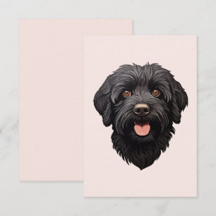 Carte Labradoodle Chien Noir
