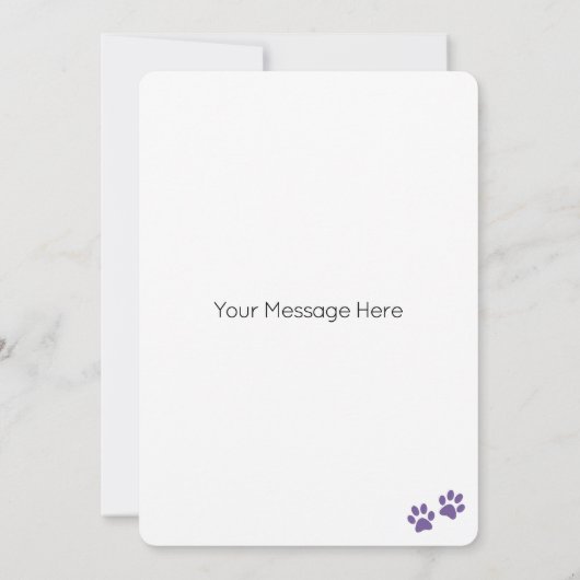 Carte Labradoodle Chien Personnalisé Joyeux Anniversaire (Dos)