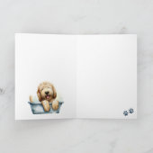 Carte Labradoodle Chien Salutation pliée (Intérieur)