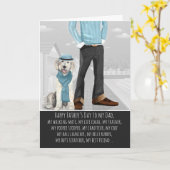 Carte Labradoodle de la Fête des pères de chien (Fleur jaune)