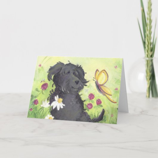 Carte Labradoodle Doodle Dog / Birthday Card (Devant)