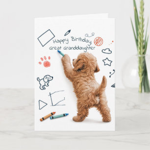 Carte Labradoodle Fête d'anniversaire pour l'arrière-pet