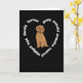 Carte Labradoodle Lover Chien Maman Papa Labradoodle Pro (Fleur jaune)
