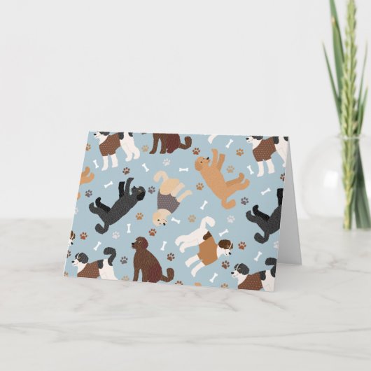 Carte Labradoodle / Os et pattes Goldendoodle (Devant)