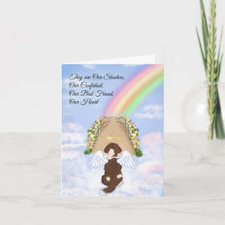 Carte Labradoodle Rainbow Bridge Pet Loss