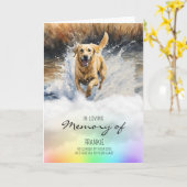 Carte Labrador aquarelle chien de chien perte sympathie (Fleur jaune)