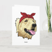 Carte Labrador avec bandana (Dos)