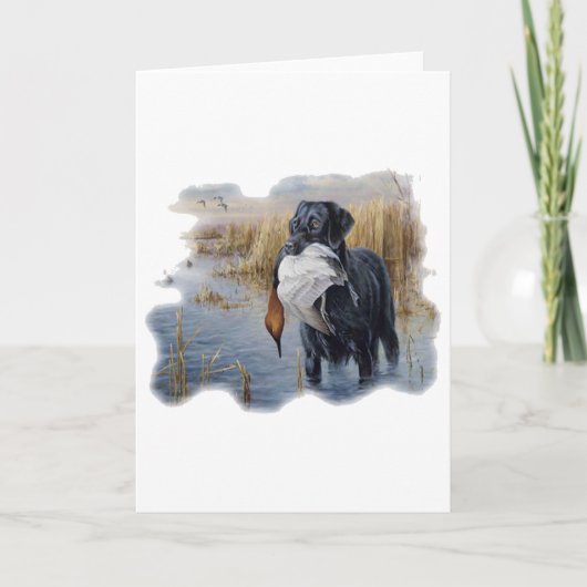 Carte Labrador avec chasse au canard (Devant)