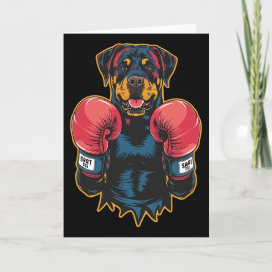 Carte Labrador boxeur de kickboxing ou boxe drôle récupé (Devant)