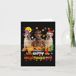 Carte Labrador Chien Halloween Joyeux Thanksgiving Joyeu