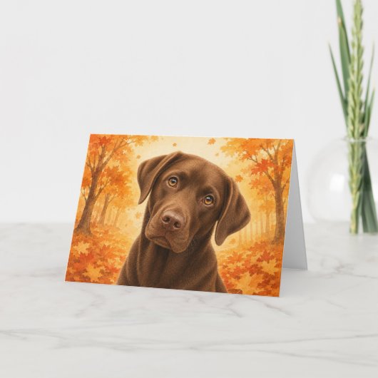 Carte Labrador chocolat (Devant)