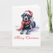 Carte Labrador Christmas Greeting Card (Devant)