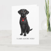 Carte Labrador Dog With Love Heart Adore You (Devant)