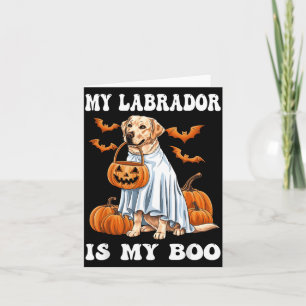 Carte Labrador est Boo Labrador Chien Fantôme Halloween