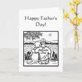 Carte Labrador et papa (Fleur jaune)