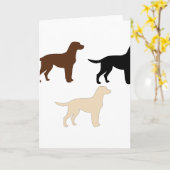 Carte labrador extraction toutes les couleurs silhouette (Fleur jaune)