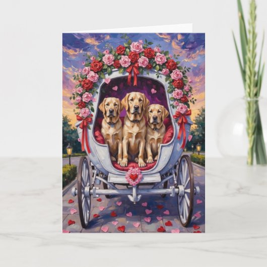 Carte Labrador Fête de la Saint-Valentin (Devant)