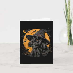 Carte Labrador Halloween drôle mignon chien Lab noir Mam