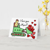 Carte Labrador jaune a volé votre jour de mère de coeur (Fleur jaune)