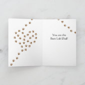 Carte Labrador jaune et papa 2 (Intérieur)