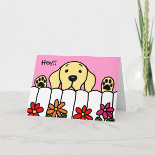 Carte Labrador jaune vous observant