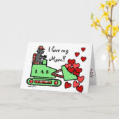 Carte Labrador noir a volé votre jour de mère de coeur (Fleur jaune)