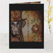 Carte Labrador Retriever (Fleur jaune)