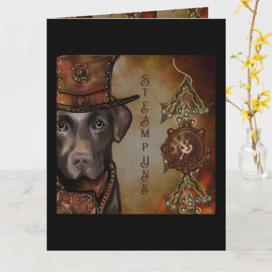 Carte Labrador Retriever (Fleur jaune)