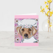 CARTE LABRADOR RETRIEVER            (Fleur jaune)