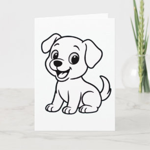 Carte Labrador Retriever à colorier
