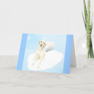 Carte Labrador Retriever Angel Sympathy Card Chien