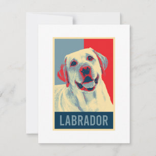 Carte Labrador Retriever Chien Portrait Pop Art