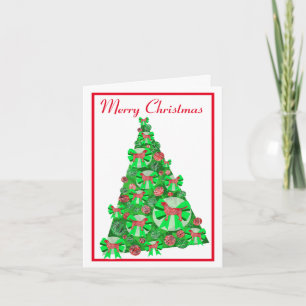 Carte Labrador Retriever Chien Silhouette Arbre de Noël