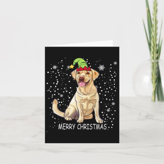 Carte Labrador Retriever Chien Tree Noël Sweat Noël Noël (Devant)